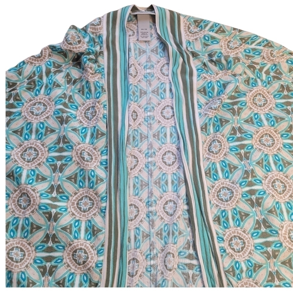 Catherine's Boho Kimono Loose Dolman Sleeves- Size 0X-1X NWOT - Picture 4 of 15